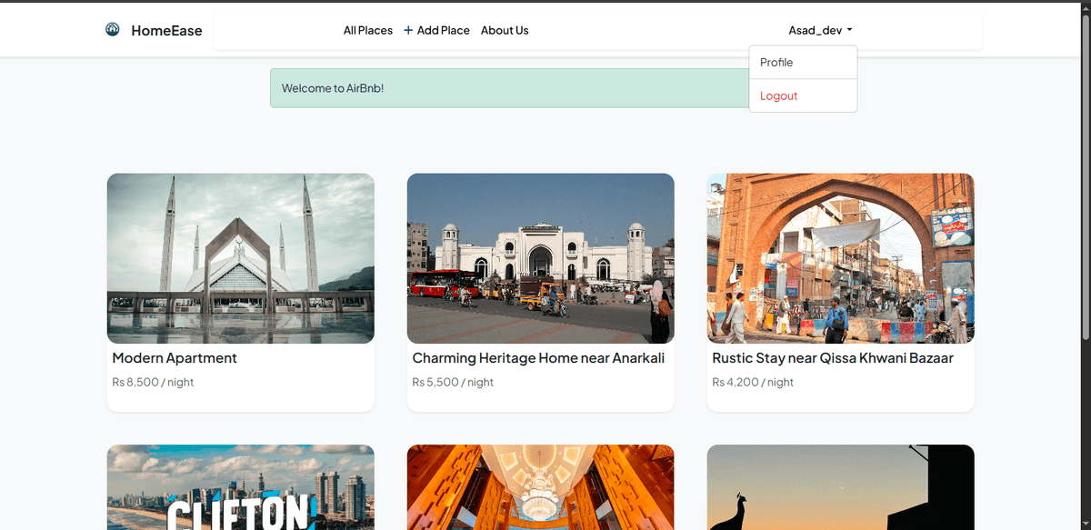 HomeEase – Rental Listings Application